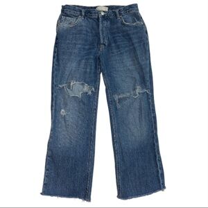 We The Free distressed Button fly straight-leg jeans size 27